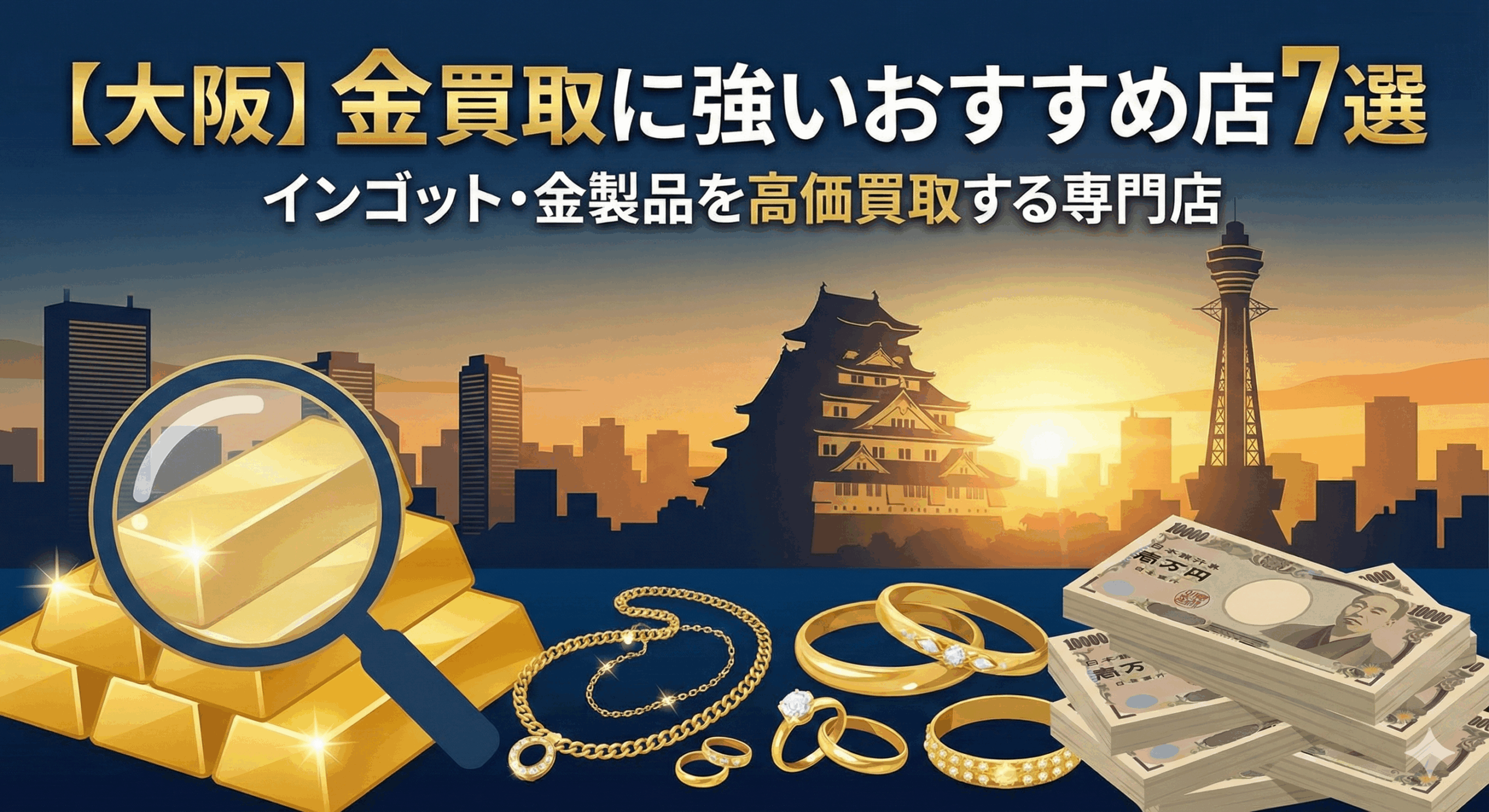 大阪】金買取に強いおすすめ店7選｜インゴット・金製品を高価買取する専門店